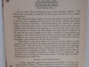 The Transgression in Eden Pamphlet (1930) ~ by Dr. James E. Talmage