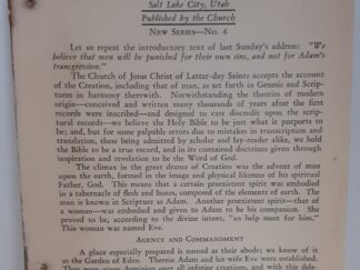 The Transgression in Eden Pamphlet (1930) ~ by Dr. James E. Talmage