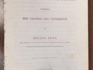 1853 - Benjamin Brown - Testimonies for the Truth: A Record of Manifestations of the Power of God, Miraculous and Providential....