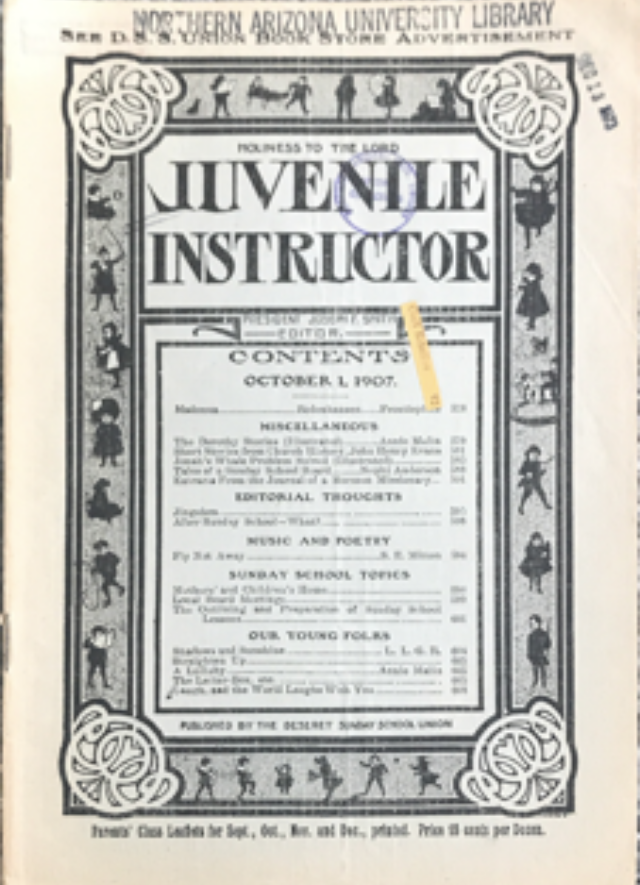 1907 ~ Juvenile Instructor ~ October 1st