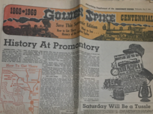 1969 ~ Golden Spike Centennial Newspaper