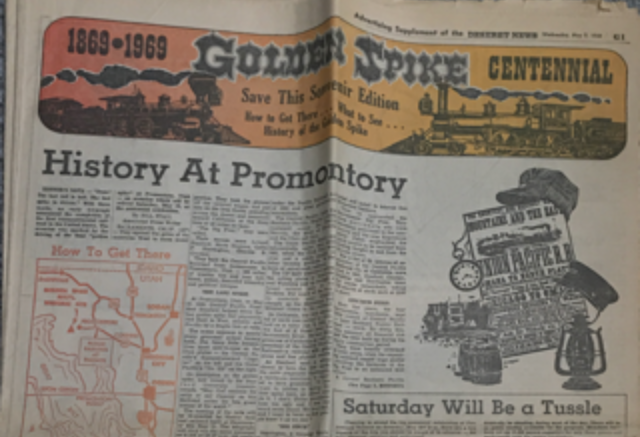 1969 ~ Golden Spike Centennial Newspaper