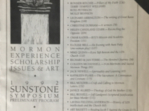 1992 ~ Sunstone Symposium ~ August 5-8