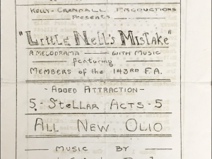 185th Recreation Restoration ~ Tuesday 1941 ~ Program