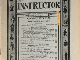 1907 ~ Juvenile Instructor ~ November 5th