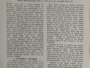 May 27, 1945 ~ Harold B. Lee ~ Youth and the Church No. 20 ~ Out of the Shadows into Life and Night