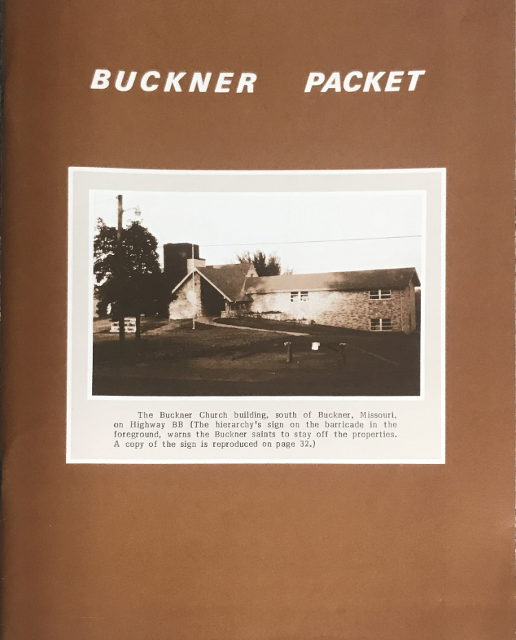 1987 ~ Elder Richard Price ~ Buckner Packet