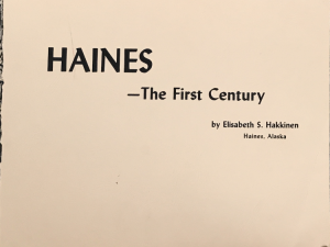 1979 ~ Elisabeth S. Hakkinen ~ Haines -The First Century