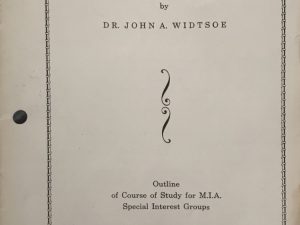 1952 ~ Dr. John A. Widtsoe ~ Joseph Smith