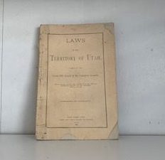 1882- Laws of the Territory of Utah- Authority