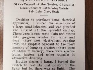 The Form of Godliness And the Power Thereof — Dr. James E. Talmage — Rare 4-Page Pamphlet