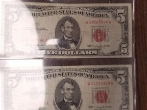 4 Five Dollar Bills – 1963