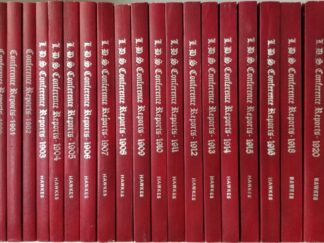 22 Hawkes Reprints of the Early LDS Conference Reports — Red Vinyl Bindings