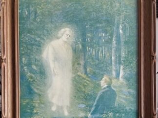 Lithograph --- "Angel Moroni Delivering the Gold Plates" --- Lewis A. Ramsey