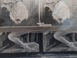 2 Stereoviews — Lady Barber