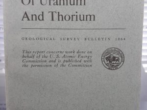 Systematic Mineralogy Of Uranium And Thorium: Geological Survey Bulletin 1064 (1958) ~ by Clifford Frondel