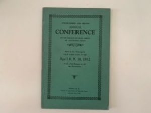 1932- General Conference April 8,9,10 1932