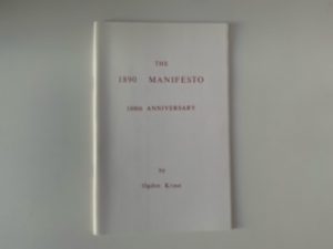 1990- The 1890 Manifesto 100th Anniversary- Ogden Kraut