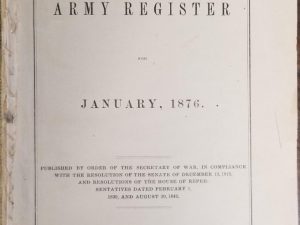1876 — Official Army Register for January, 1876 — Softbound
