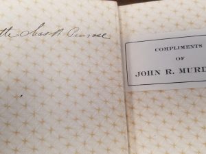 1909 — Book Owned by Mormon Apostle Charles W. Penrose — Biographical Sketch of John Riggs Murdock