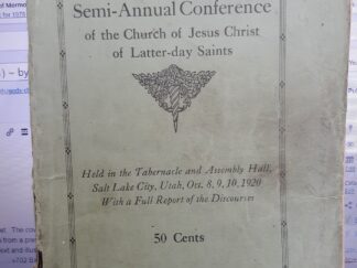 Ninety-First Semi-Annual Conference of the Church of Jesus Christ of Latter-day Saints: Oct. 8, 9, 10, 1920 (1920)