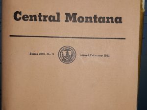 Soil Survey: Central Montana w/ Maps (1953) ~ by L. F. Gieseker