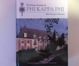 2002- The Honor Society of Phi Kappa Phi