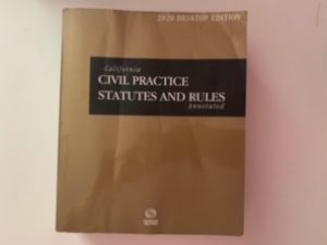 2019- California Civil Practice Statues and Rules (2020 Desktop Edition)- Thomas Reuters