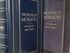 2015 — Blue Leather Edition — The Book of Mormon — In Box!