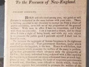 1808 — The Whole Truth – To The Freemen of New-England — by “Hancock” — Rare Pamphlet