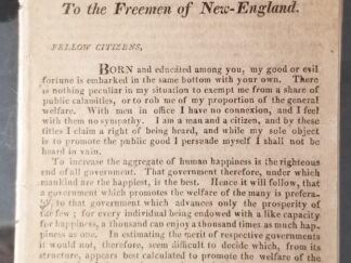 1808 --- The Whole Truth - To The Freemen of New-England --- by "Hancock" --- Rare Pamphlet