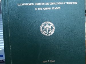 Electrochemical Reduction and Complexation of Technetium in Non-Aqueous Solvents (1983) ~ by James B. Slater