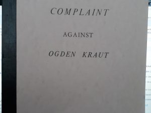 Complaint Against Ogden Kraut