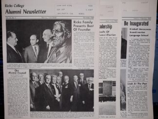 Ricks College Alumni Newsletter 3 Issues