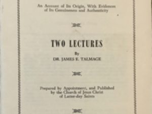 Dr. James E. Talmage ~ The Book of Mormon (no date)