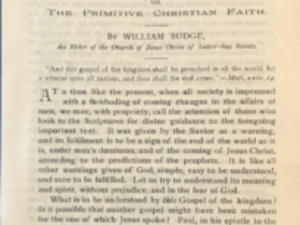 William Budge ~ The Only True Gospel