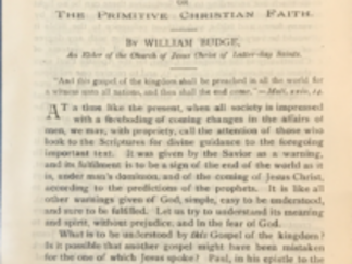 William Budge ~ The Only True Gospel