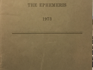 1973 ~ The Ephemeris ~ The National Almanac Office