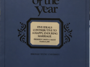 1955 ~ Speeches of the Year ~ Five Ideas Contributive to a Happy, Enduring Marriage