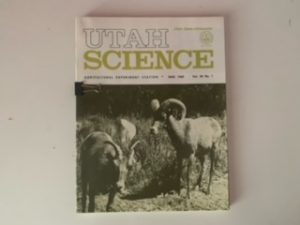 1969- Utah Science Volume 30 Numbers 1-4 (4 Issues)