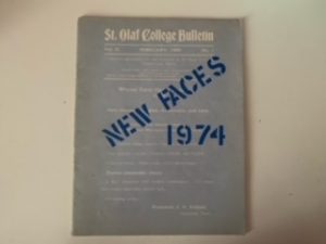 1974 -St. Olaf College Bulletin Vol. II February 1906 No. 1