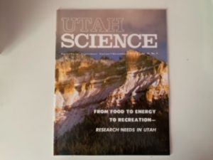 1974- Utah Science December 1974 Volume 35 Number 4