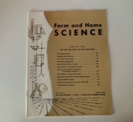 1960- Farm and Home Science Vol. 21 No. 4 December 1960