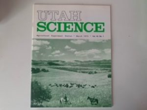 1972- Utah Science March 1972 Volume 33 Number 1