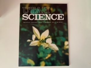 1973- Utah Science September 1973 Volume 34 Number 3