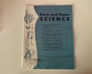 1960- Farm and Home Science Vol. 21 No. 1 March 1960