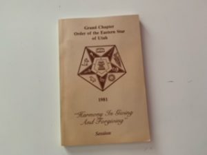 1981- Grand Chapter Order of the Eastern Star of Utah