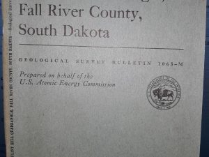 Geological Survey Bulletin 1063-M: Geology of the Flint Hill Quadrangle, Fall River County, South Dakota (1971) ~ by Henry Bell III, and Edwin V. Post
