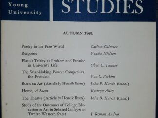 Brigham Young University Studies: Autumn 1961 (1961)