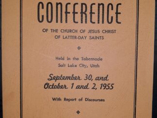 1955 --- LDS General Conference Report --- September 30, and October 1 and 2, 1955  ---  Softbound